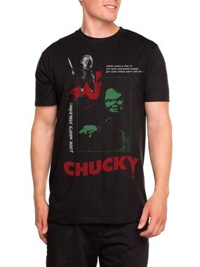 Chucky Child's Play Look Who's Stalking Men’s shirt 2XL Halloween Horror